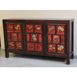 CREDENZE, MADIE - MADIA MONGOLIA 2 ANTE A FORMELLE DECORATE - CM-11737