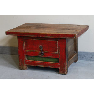 TAVOLI, TAVOLINI BASSI - TAVOLINO OLMO CINESE TOP AGGETTANTE - TT-11749