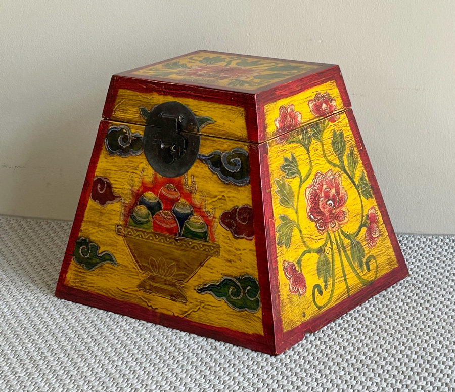 SCATOLE, COFANETTI E BAULETTI - BAULETTO DECORATO TIBETANO - SC-11769